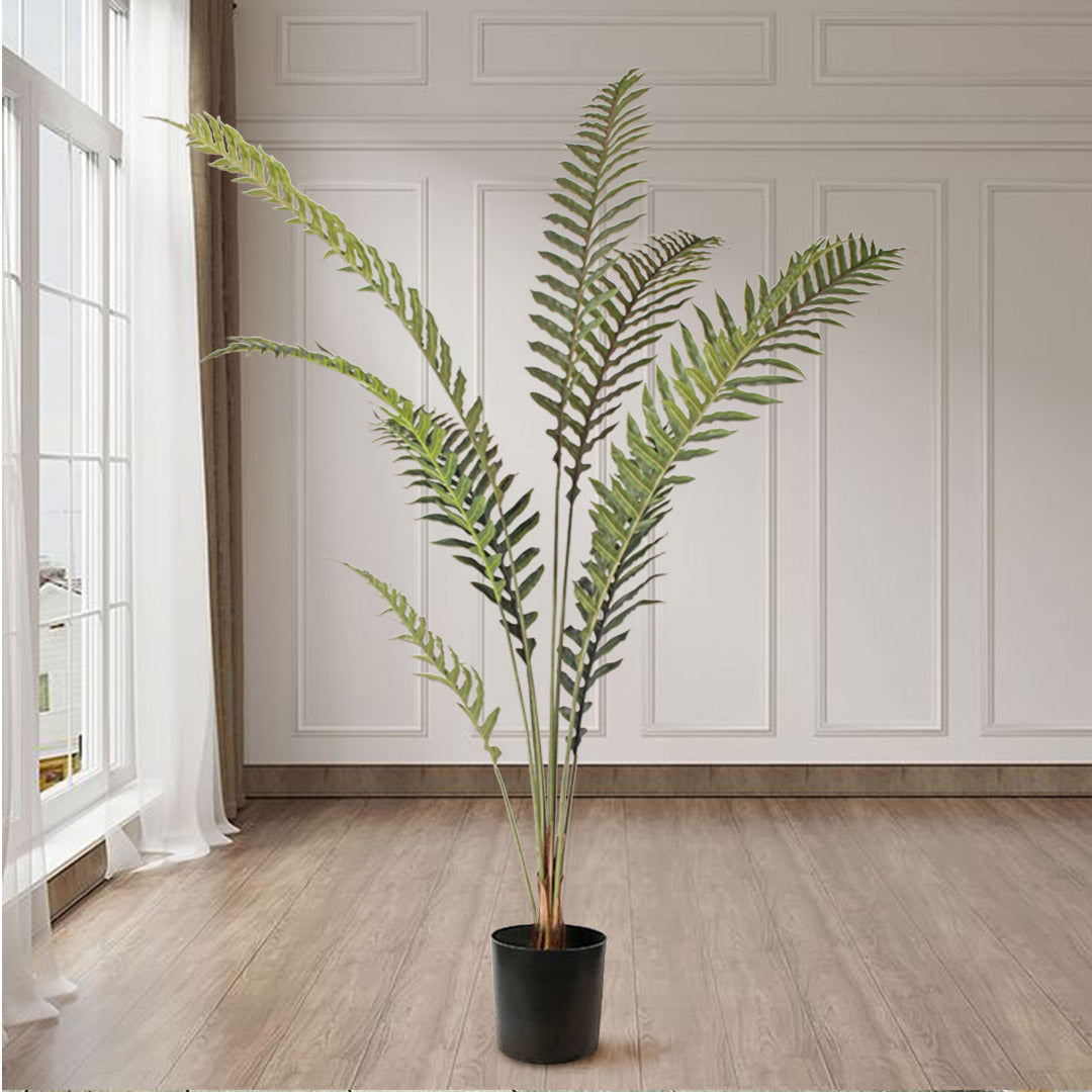 SOGA 210cm Artificial Green Rogue Hares Foot Fern Tree Fake Tropical Indoor Plant Home Office Decor LUZ-APlantLGY2109