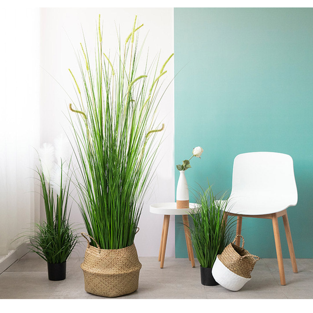 SOGA 120cm Green Artificial Indoor Potted Reed Grass Tree Fake Plant Simulation Decorative LUZ-APlantFH6004