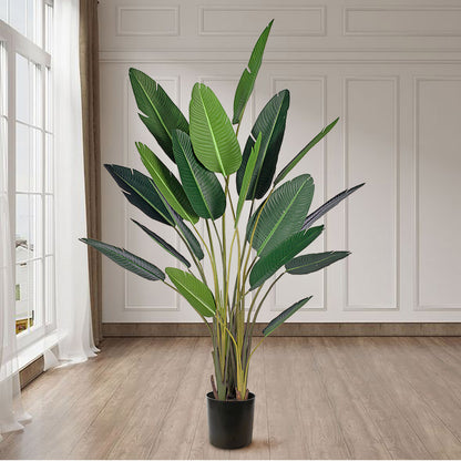 SOGA 4X 245cm Artificial Giant Green Birds of Paradise Tree Fake Tropical Indoor Plant Home Office Decor LUZ-APlantM24518X4