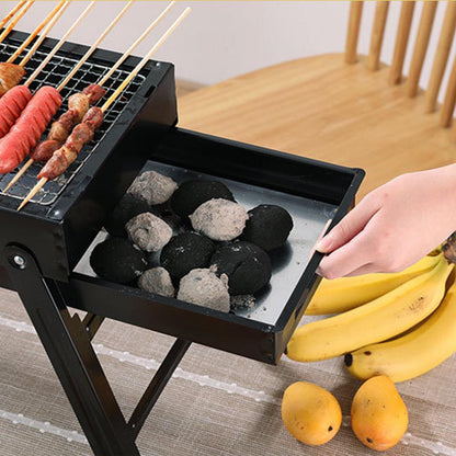 SOGA 60cm Portable Folding Thick Box-type Charcoal Grill for Outdoor BBQ Camping LUZ-CharcoalBBQGrillBox60cm