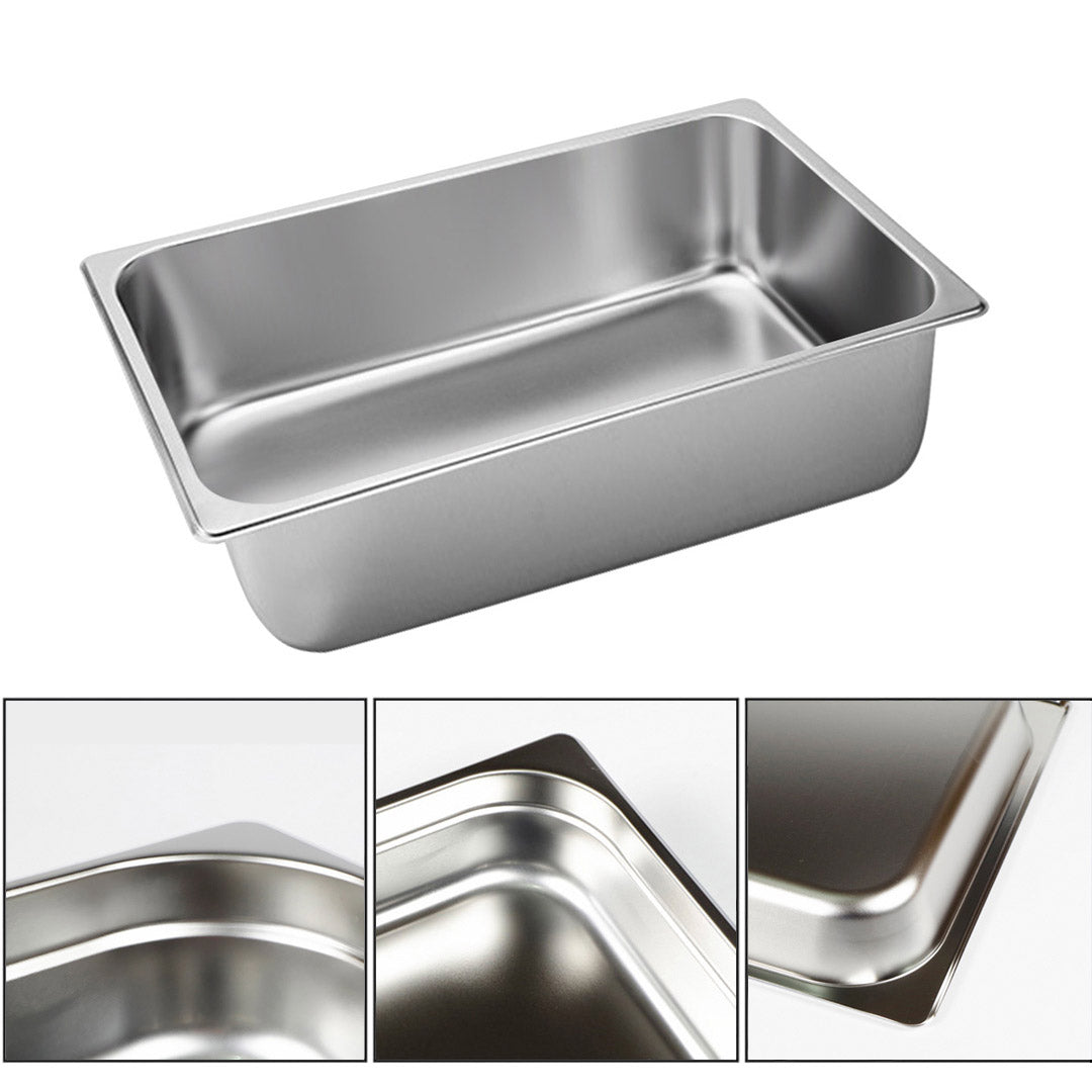 SOGA 6X Gastronorm GN Pan Full Size 1/1 GN Pan 20cm Deep Stainless Steel Tray LUZ-GastronormPans5406X6