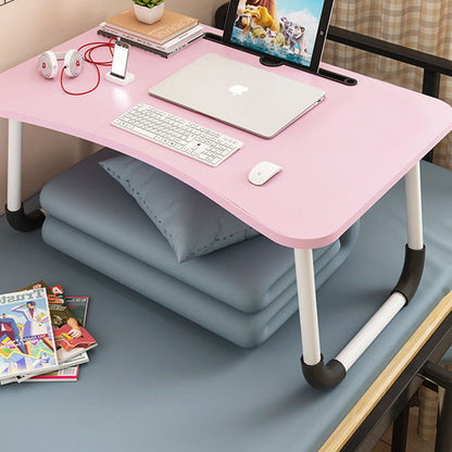 SOGA 2X Pink Portable Bed Table Adjustable Foldable Bed Sofa Study Table Laptop Mini Desk with Notebook Stand Card Slot Holder Home Decor LUZ-BedTableG44X2