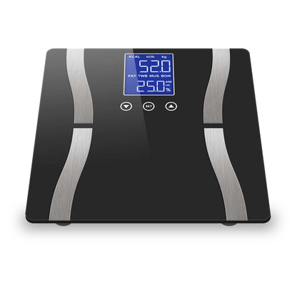 SOGA 2X Glass LCD Digital Body Fat Scale Bathroom Electronic Gym Water Weighing Scales Black/White LUZ-BodyFatScaleBLK-WHT