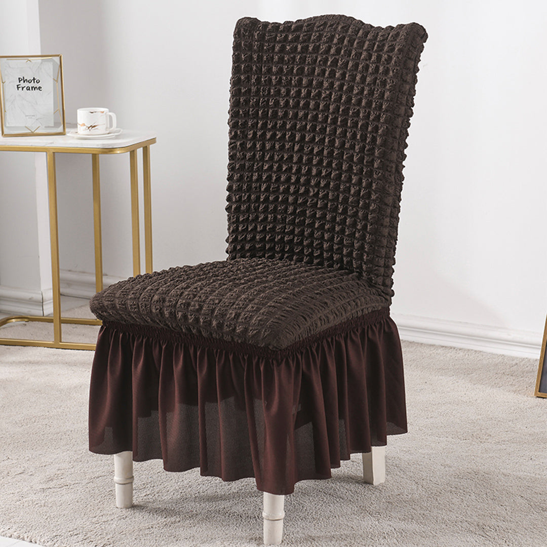 SOGA Coffee Chair Cover Seat Protector with Ruffle Skirt Stretch Slipcover Wedding Party Home Decor LUZ-Chaircov24D