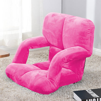 SOGA Foldable Lounge Cushion Adjustable Floor Lazy Recliner Chair with Armrest Pink LUZ-LoungeKidPink