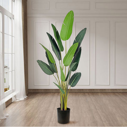 SOGA 4X 220cm Artificial Giant Green Birds of Paradise Tree Fake Tropical Indoor Plant Home Office Decor LUZ-APlantM22013X4