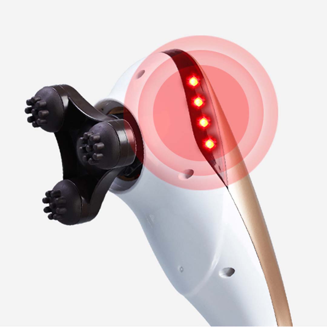 SOGA 2X 6 Heads Portable Handheld Massager Soothing Stimulate Blood Flow Shoulder Gold LUZ-Massager837AGoldX2