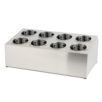 SOGA 18/10 Stainless Steel Commercial Conical Utensils Cutlery Holder with 8 Holes LUZ-CutleryHolder4606