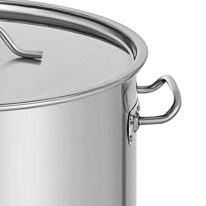 SOGA Stainless Steel Brewery Pot 50L With Beer Valve 40*40cm LUZ-BreweryPotSS278840CMA
