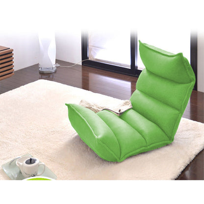 SOGA 2X Foldable Tatami Floor Sofa Bed Meditation Lounge Chair Recliner Lazy Couch Green LUZ-LoungeLeatherGreenX2