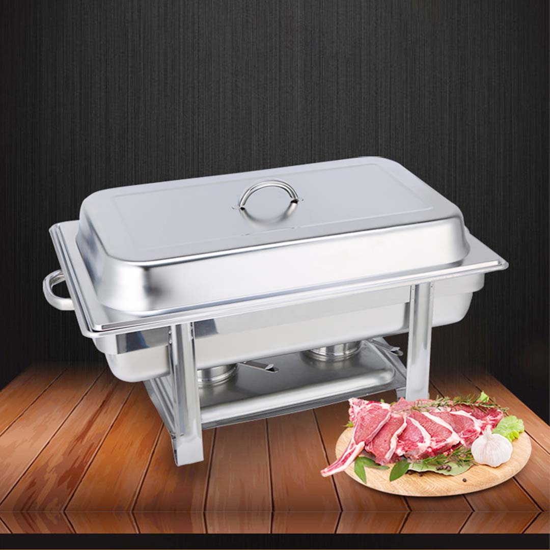 SOGA 2X Double Tray Stainless Steel Chafing Catering Dish Food Warmer LUZ-ChafingDish56082X2