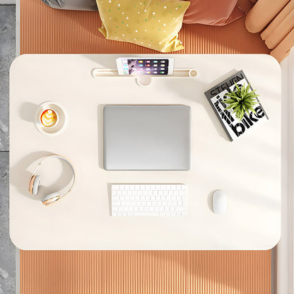 SOGA White Portable Bed Table Adjustable Folding Mini Desk With Cup-Holder Home Decor LUZ-BedTableM665
