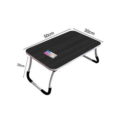SOGA Black Portable Bed Table Adjustable Foldable Bed Sofa Study Table Laptop Mini Desk Breakfast Tray Home Decor LUZ-BedTableA01