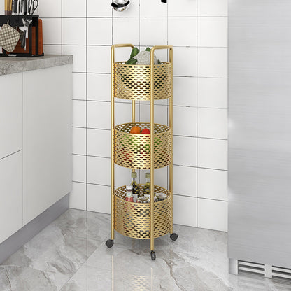 SOGA 3 Tier Bathroom Shelf Multifunctional Storage Display Rack Organiser with wheels LUZ-FPotZWJ25