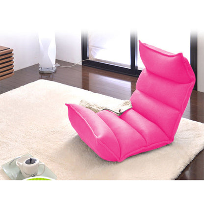 SOGA 4X Foldable Tatami Floor Sofa Bed Meditation Lounge Chair Recliner Lazy Couch Pink LUZ-LoungeLeatherPinkX4