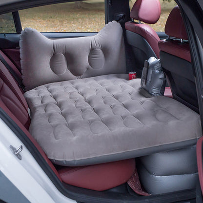 SOGA 2X Grey Honeycomb Inflatable Car Mattress Portable Camping Air Bed Travel Sleeping Kit Essentials LUZ-CarMat011X2