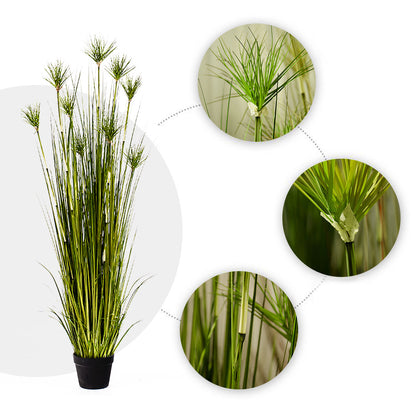 SOGA 4X 150cm Green Artificial Indoor Potted Papyrus Plant Tree Fake Simulation Decorative LUZ-APlantFH60142X4