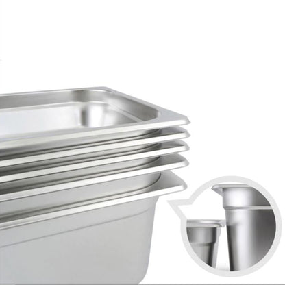 SOGA 6X Gastronorm GN Pan Full Size 1/1 GN Pan 2cm Deep Stainless Steel Tray LUZ-GastronormPans5401X6