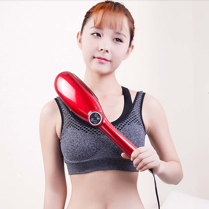 SOGA 2X 6 Heads Portable Handheld Massager Soothing Stimulate Blood Flow Shoulder Red LUZ-Massager833ARedX2