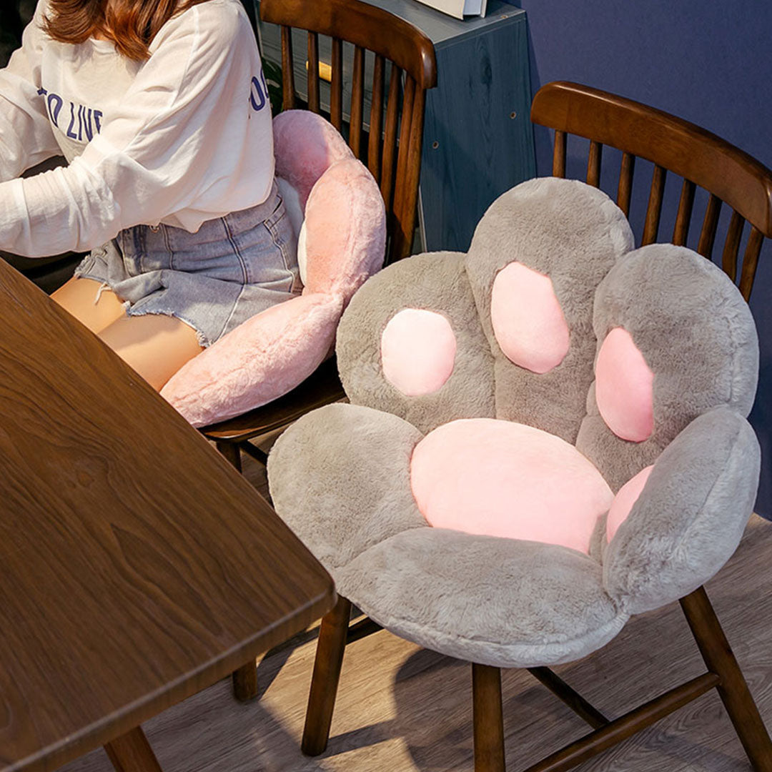 SOGA 2X 70cm  Pink Paw Shape Cushion Warm Lazy Sofa Decorative Pillow Backseat Plush Mat Home Decor LUZ-SCushion012X2