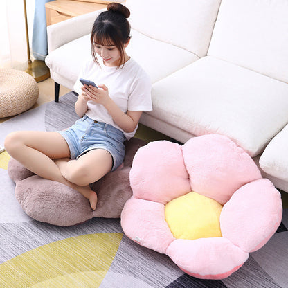 SOGA Pink Whimsical Big Flower Shape Cushion Soft Leaning Bedside Pad Floor Plush Pillow Home Decor LUZ-SCushion082