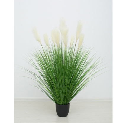 SOGA 2X 137cm Green Artificial Indoor Potted Bulrush Grass Tree Fake Plant Simulation Decorative LUZ-APlantFH60211X2