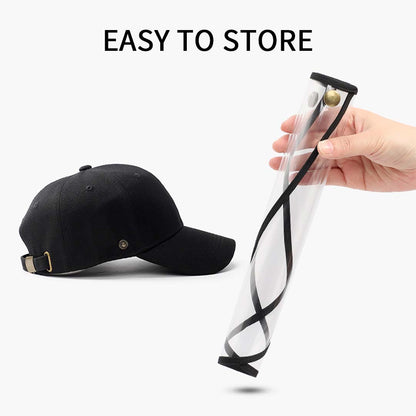 Outdoor Protection Hat Anti-Fog Pollution Dust Protective Cap Full Face HD Shield Cover Adult Black LUZ-HatAdultBLKX1