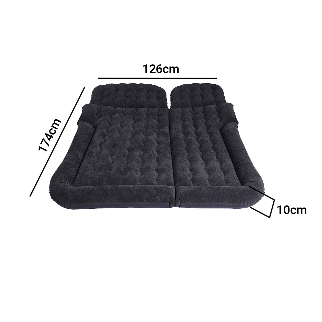 SOGA Black Inflatable Car Boot Mattress Portable Camping Air Bed Travel Sleeping Essentials LUZ-CarMat013
