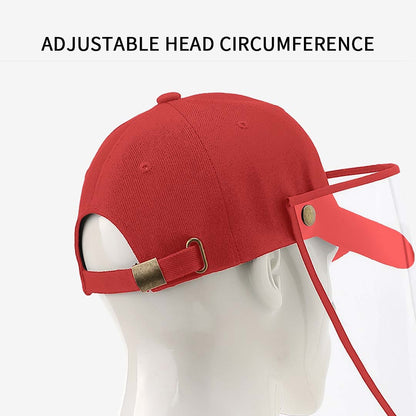 Outdoor Protection Hat Anti-Fog Pollution Dust Protective Cap Full Face HD Shield Cover Kids Red LUZ-HatKidsRED