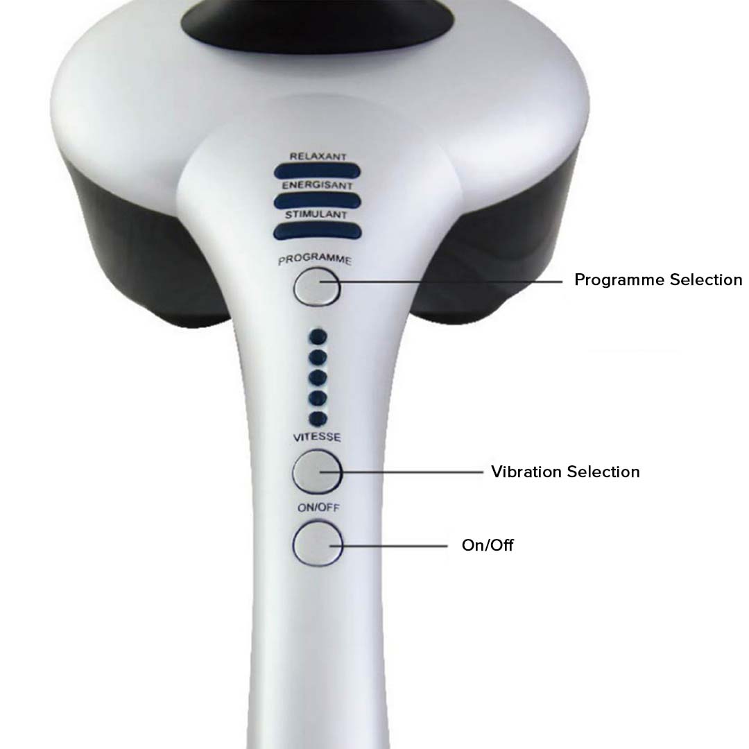 SOGA 2X Portable Handheld Massager Soothing Heat Stimulate Blood Flow Foot Shoulder LUZ-Massager806KSilverX2