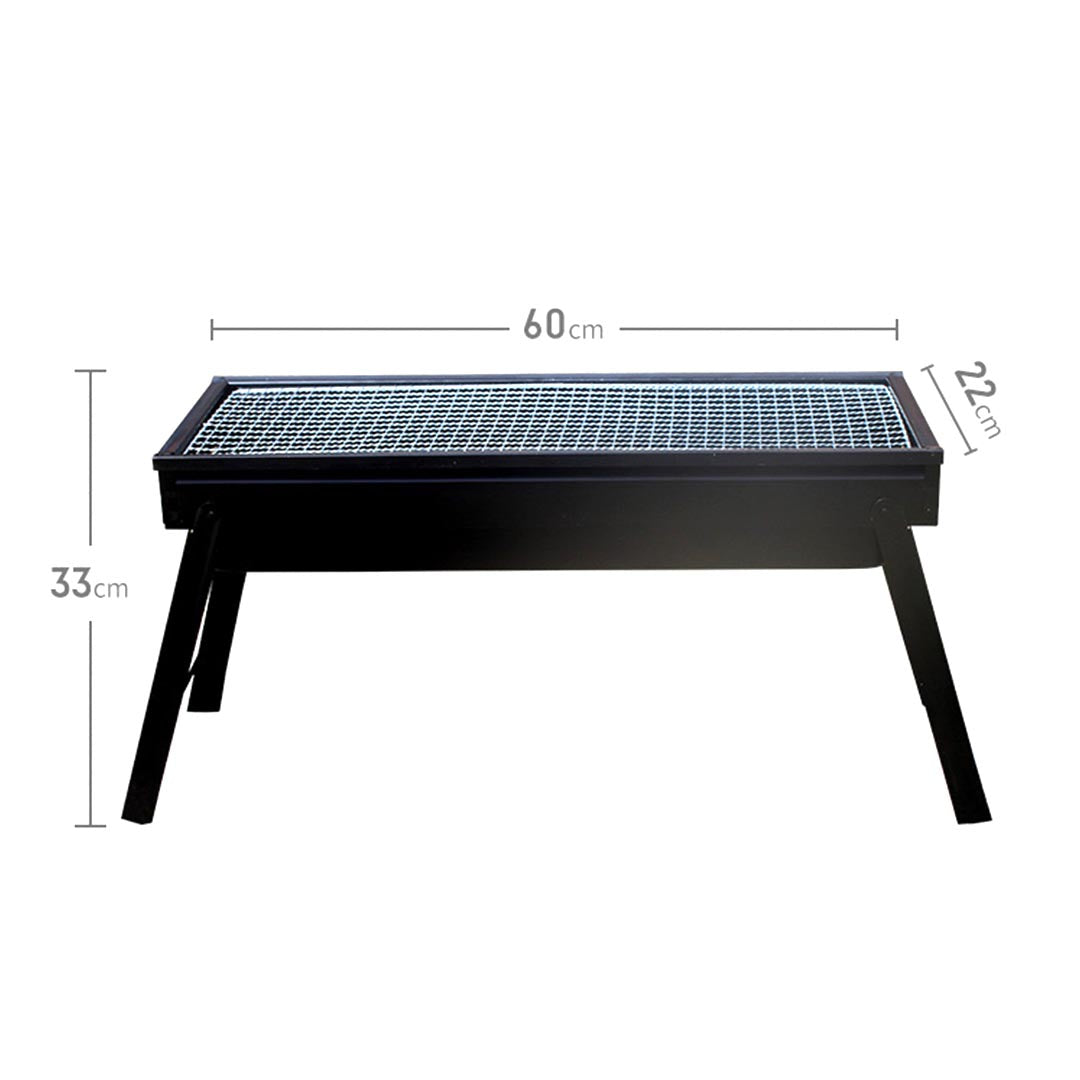 SOGA 2X 60cm Portable Folding Thick Box-type Charcoal Grill for Outdoor BBQ Camping LUZ-CharcoalBBQGrillBox60cmX2