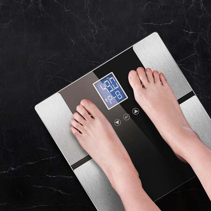 SOGA Digital Electronic LCD Bathroom Body Fat Scale Weighing Scales Weight Monitor Blue LUZ-BodyFatScale1302Blue