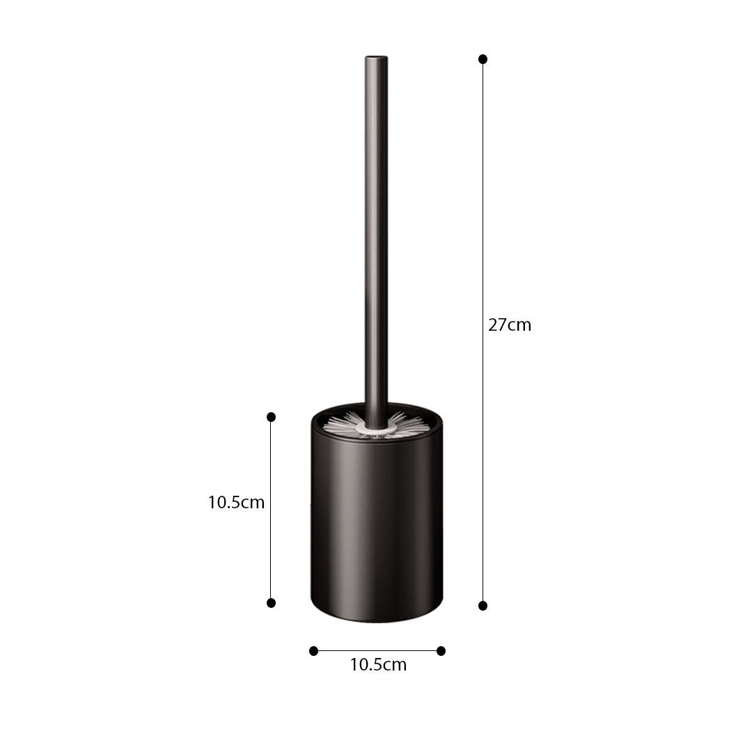 SOGA 2X 27cm Wall-Mounted Toilet Brush with Holder Bathroom Cleaning Scrub Black LUZ-TAN1043X2