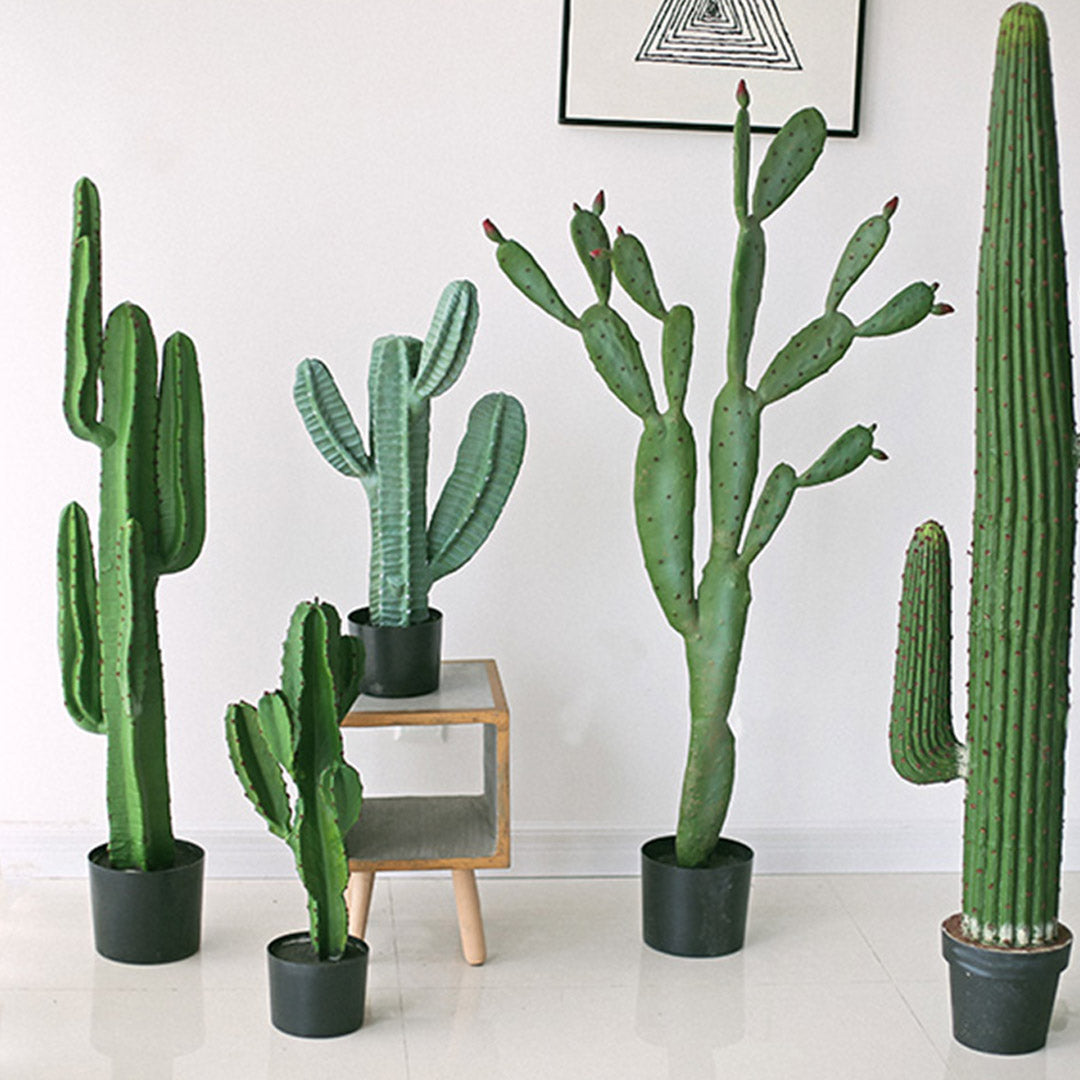 SOGA 70cm Green Artificial Indoor Cactus Tree Fake Plant Simulation Decorative 5 Heads LUZ-APlantFHLT705