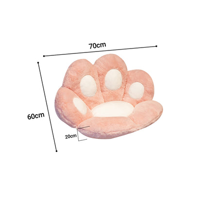 SOGA 2X 70cm  Pink Paw Shape Cushion Warm Lazy Sofa Decorative Pillow Backseat Plush Mat Home Decor LUZ-SCushion012X2