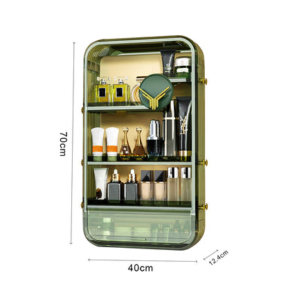 SOGA Green Multi Tier Cosmetic Storage Rack Bathroom Vanity Tray Display Stand Organiser LUZ-BathC130