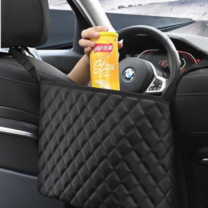 SOGA 4X Black Leather Car Storage Portable Hanging Organizer Backseat Multi-Purpose Interior Accessories Bag LUZ-CarStorageBag312X4