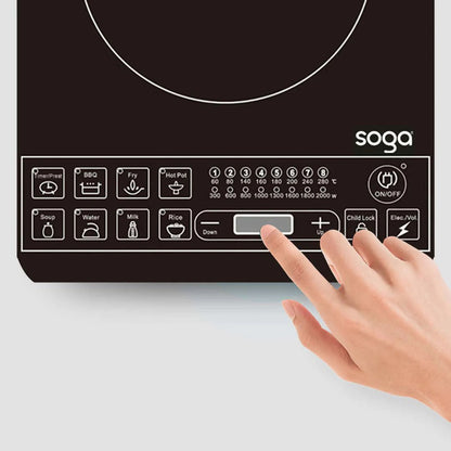 SOGA Electric Smart Induction Cooktop and 28cm Stainless Steel Induction Casserole Cookware LUZ-ECookt-CASL4226