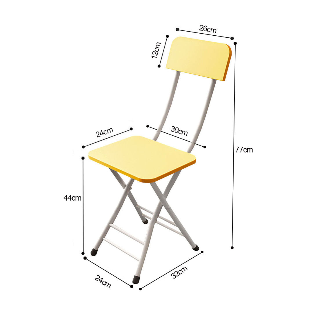 SOGA Yellow Foldable Chair Space Saving Lightweight Portable Stylish Seat Home Decor LUZ-ChairAS715