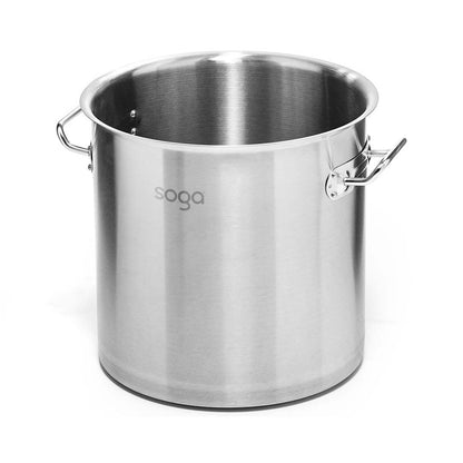 SOGA Dual Burners Cooktop Stove, 14L and 17L Stainless Steel Stockpot Top Grade Stock Pot LUZ-ECooktDBL-StockPot28CM-StockPot14L