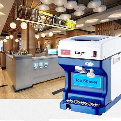 SOGA 2X Ice Shaver Commercial Electric Stainless Steel Ice Crusher Slicer Machine 120KG/h LUZ-CommercialElectricIceShaver168X2