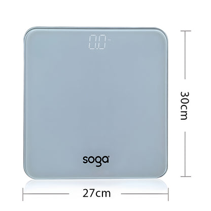 SOGA 180kg Digital Fitness Weight Bathroom Gym Body Glass LCD Electronic Scales White LUZ-BodyWeightScaleWhite