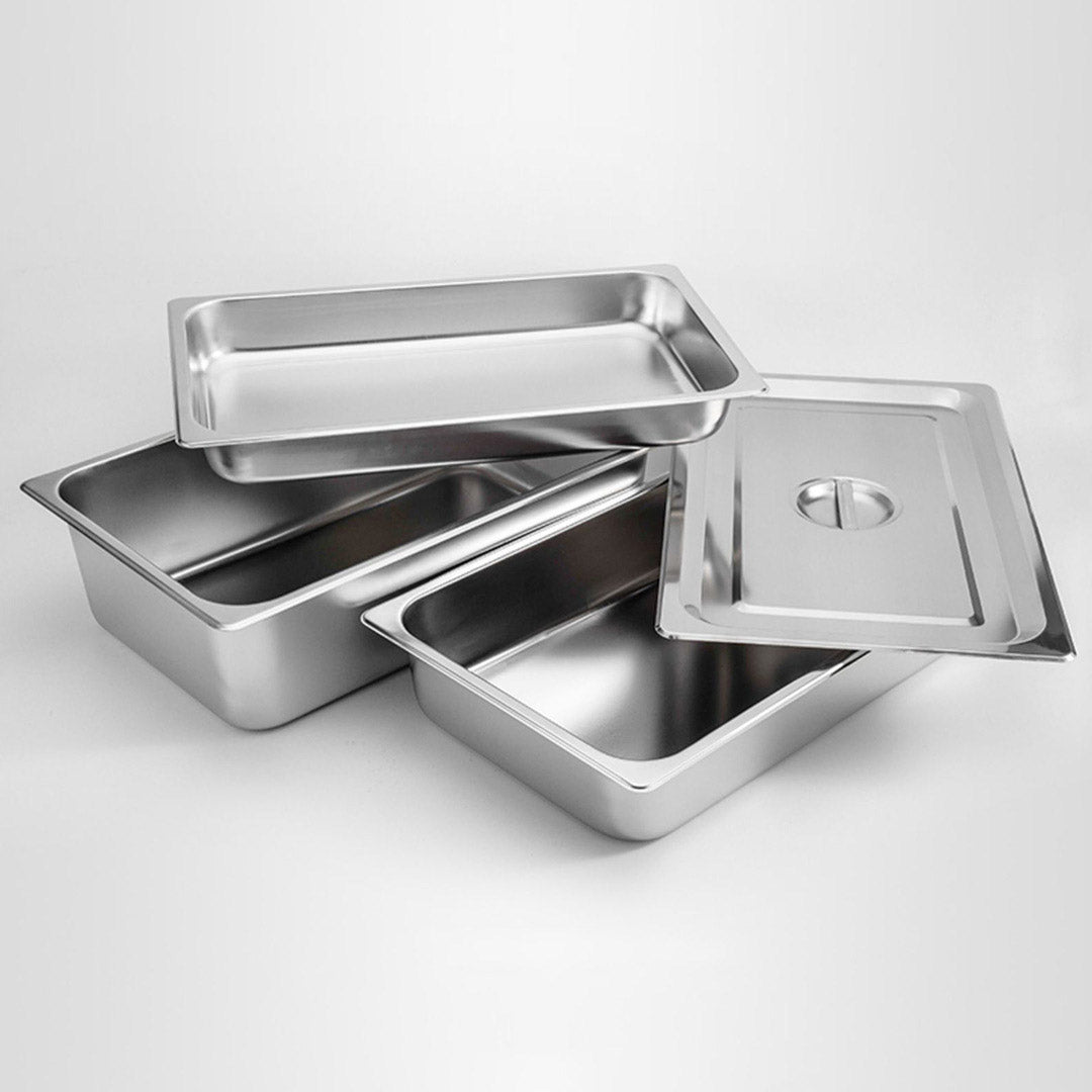 SOGA 6X Gastronorm GN Pan Full Size 1/1 GN Pan 20cm Deep Stainless Steel Tray LUZ-GastronormPans5406X6