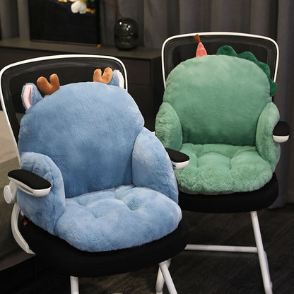 SOGA Green Dino Shape Cushion Soft Leaning Bedside Pad Sedentary Plushie Pillow Home Decor LUZ-SCushion093