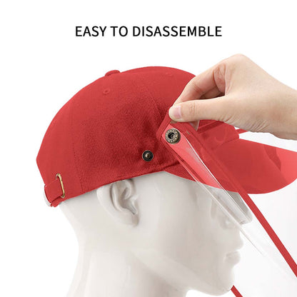 Outdoor Protection Hat Anti-Fog Pollution Dust Protective Cap Full Face HD Shield Cover Kids Red LUZ-HatKidsRED