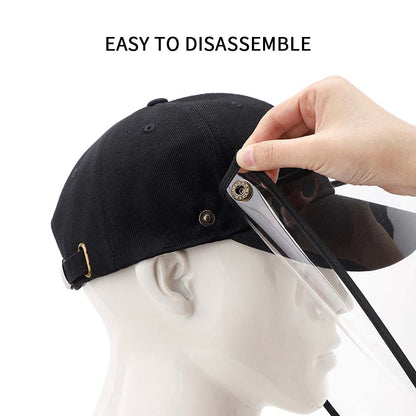 Outdoor Protection Hat Anti-Fog Pollution Dust Protective Cap Full Face HD Shield Cover Adult Black LUZ-HatAdultBLKX1