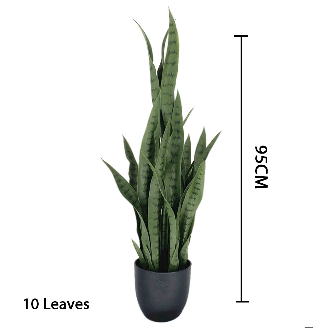 SOGA 4X 95cm Artificial Indoor Snake Sansevieria Plant Fake Decoration Tree Flower Pot LUZ-APlantFH9510X4