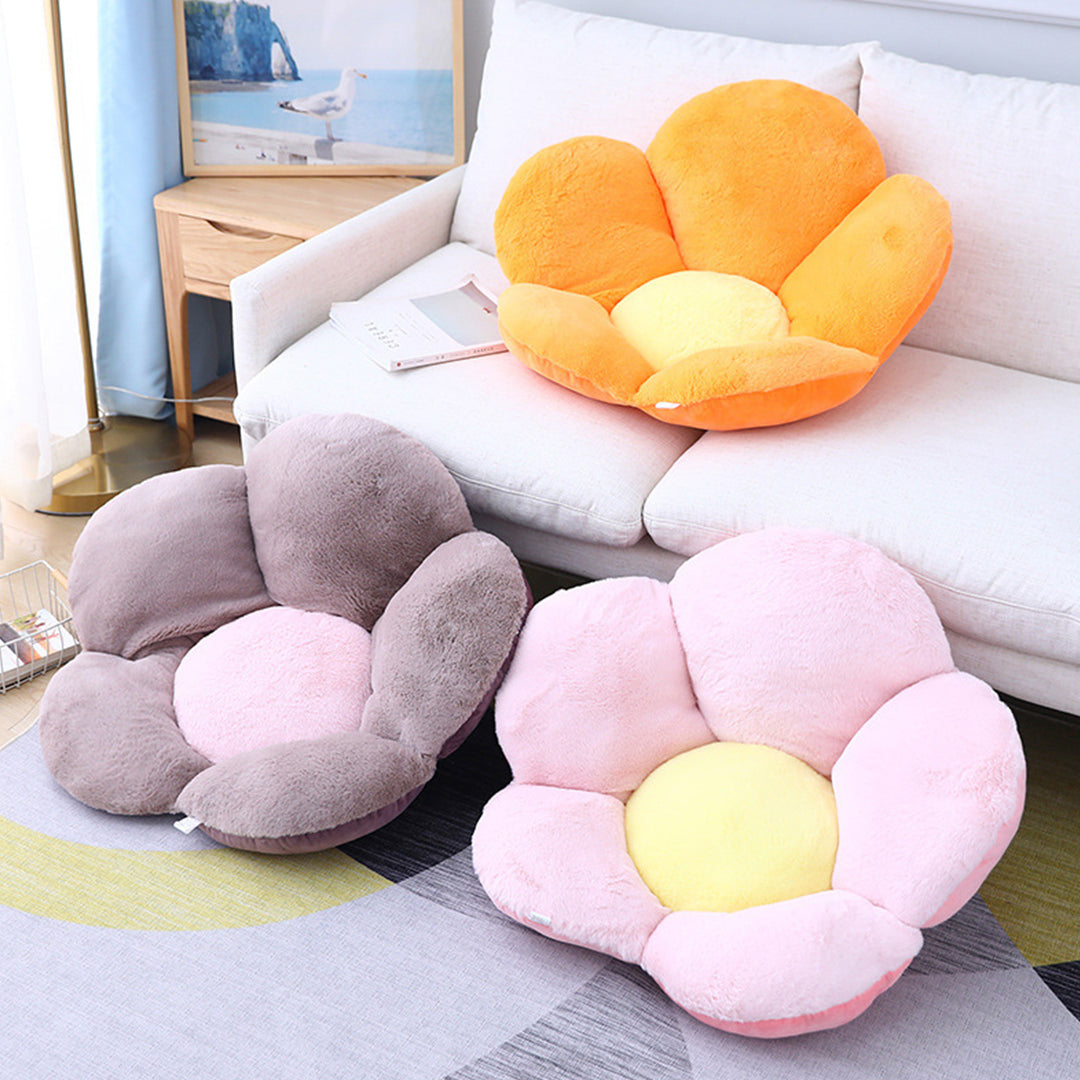 SOGA Pink Whimsical Big Flower Shape Cushion Soft Leaning Bedside Pad Floor Plush Pillow Home Decor LUZ-SCushion082