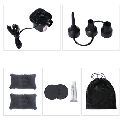 SOGA 2X Grey Inflatable Car Boot Mattress Portable Camping Air Bed Travel Sleeping Essentials LUZ-CarMat014X2