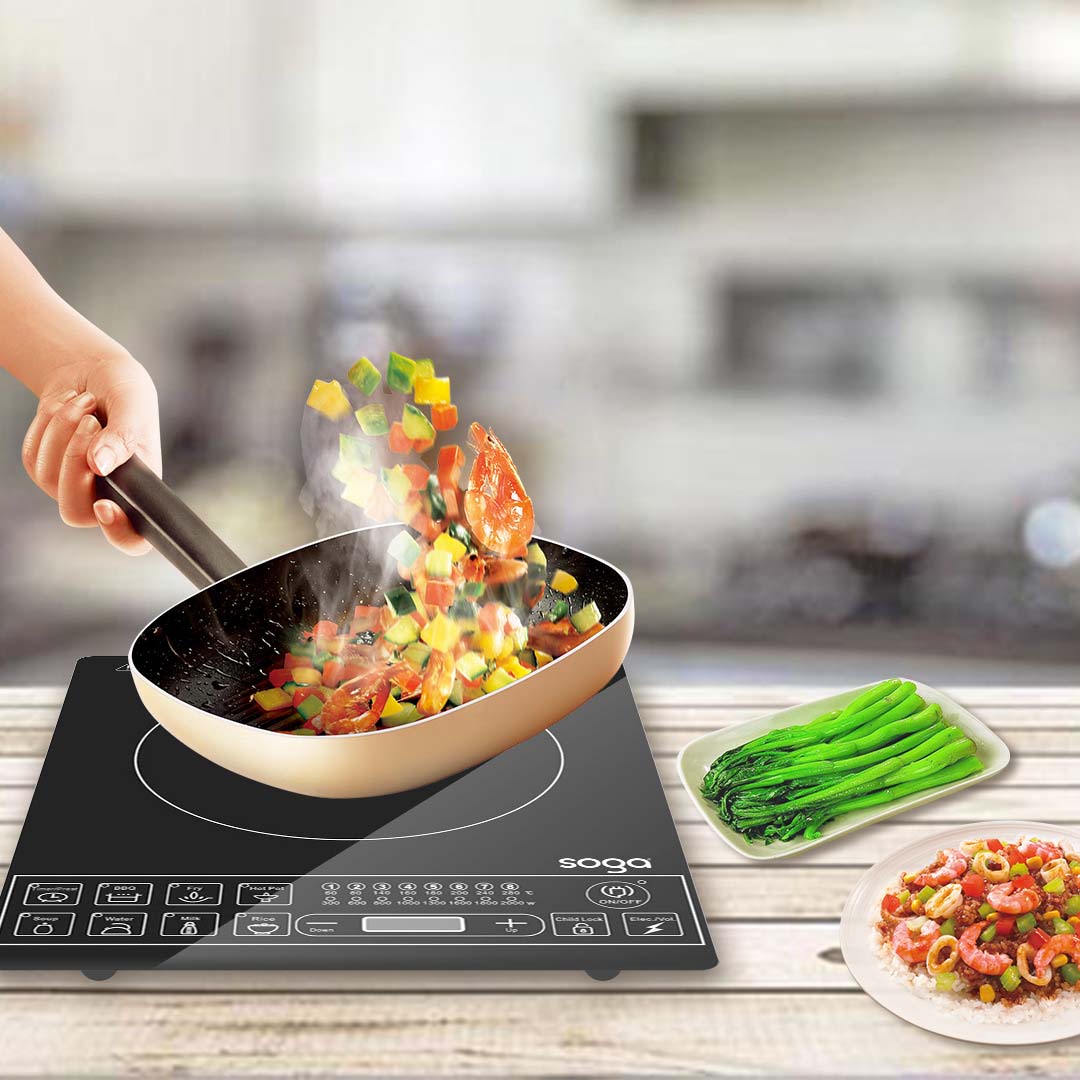 SOGA 2X Cooktop Electric Smart Induction Cook Top Portable Kitchen Cooker Cookware LUZ-ElectricCooktopX2